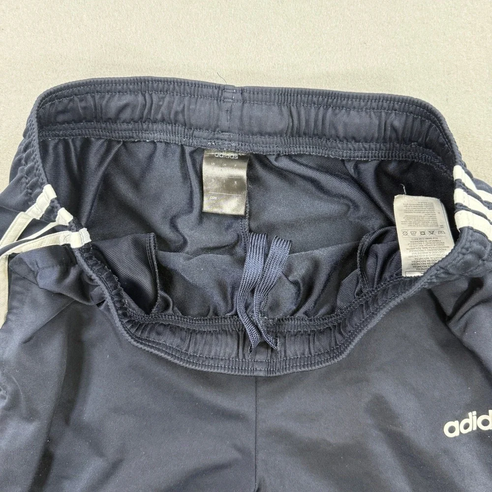 Adidas Track Pants Mens Large Navy Blue 3-Stripe Joggers Athletic Gym Activewear